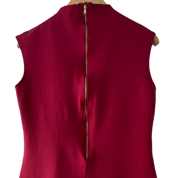 Rolla Coster, Dark Red midi / mini pencil skirt, sleeveless dress, Size: L - Picture 4 of 8
